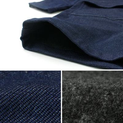 FOB FACTORY（FOBファクトリー） インディゴ ダッフルコート メンズ アウター 二十織デニム ウール 経年変化 日本製 INDIGO DUFFLE COAT クリスマス プレゼント ギフト