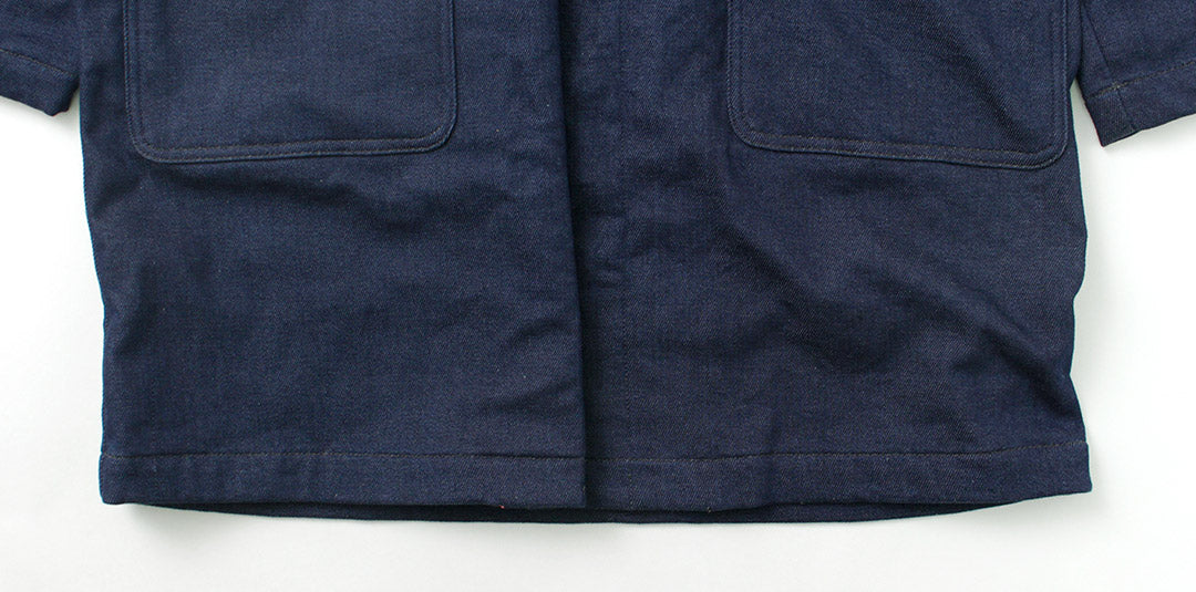 FOB FACTORY（FOBファクトリー） インディゴ ダッフルコート メンズ アウター 二十織デニム ウール 経年変化 日本製 INDIGO DUFFLE COAT クリスマス プレゼント ギフト