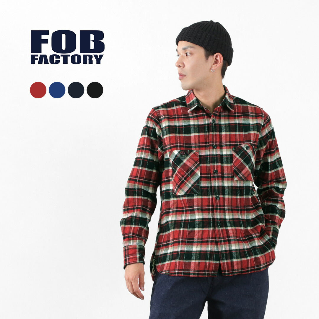 FOB FACTORY（FOBファクトリー） F3481 ヘビー ネル ワークシャツ｜ROCOCO ONLINE STORE