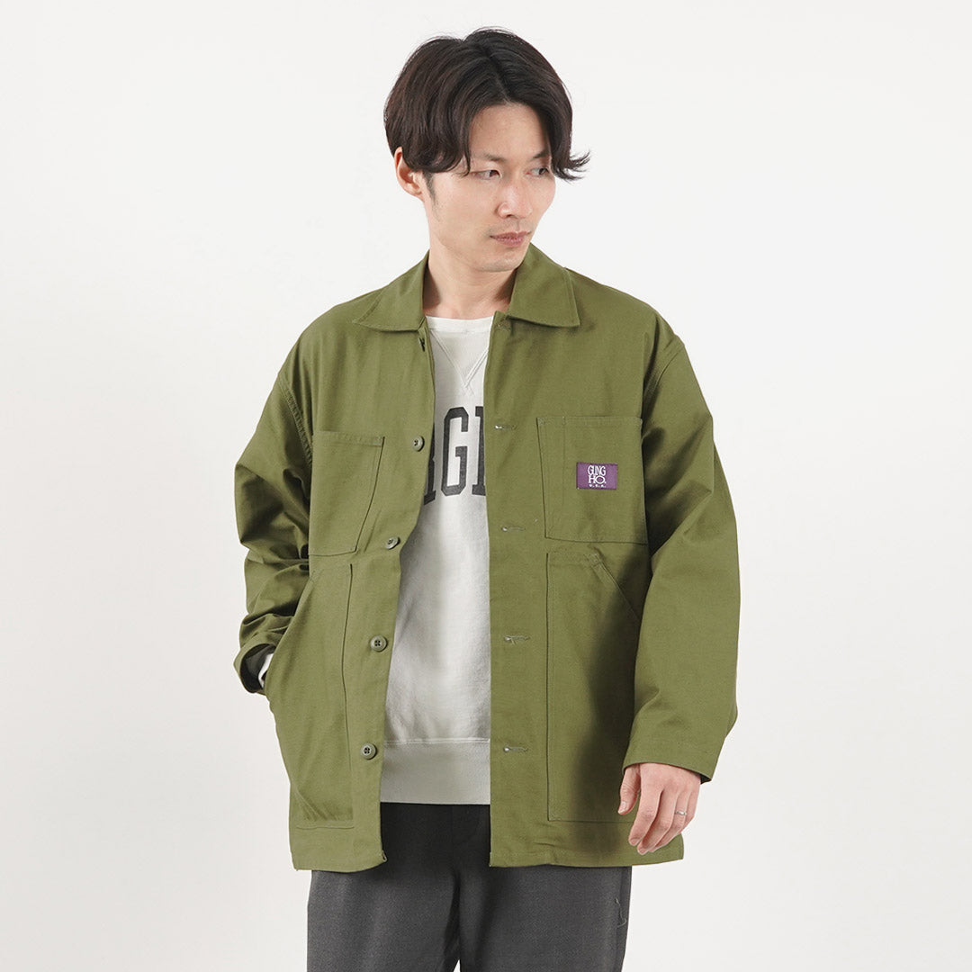 【まとめ買いで最大30％OFFクーポン】【20％OFF】GUNG HO（ガンホー） ファティーグカバージャケット メンズ アウター カバーオール ワーク ミリタリー 綿 コットン ショート 短め FATIGUE COVER JACKET【セール】 クリスマス プレゼント ギフト