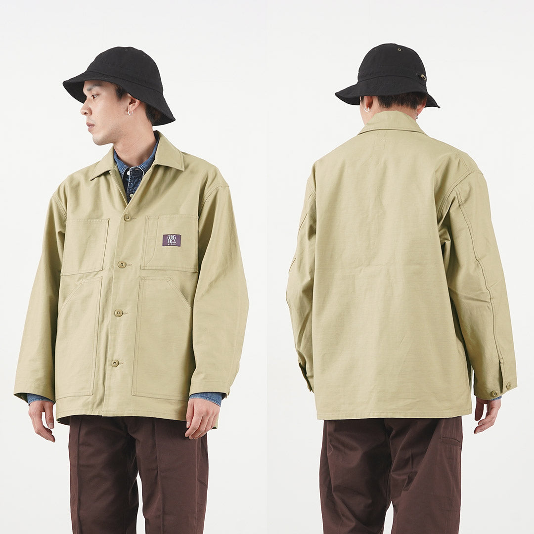 【まとめ買いで最大30％OFFクーポン】【20％OFF】GUNG HO（ガンホー） ファティーグカバージャケット メンズ アウター カバーオール ワーク ミリタリー 綿 コットン ショート 短め FATIGUE COVER JACKET【セール】 クリスマス プレゼント ギフト
