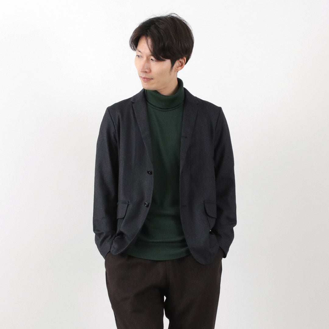 RE MADE IN TOKYO JAPAN（アールイー） ウールフランネル カバーオール ジャケット メンズ ビジネス 細身 ストレッチ WOOL FLANNEL COVER ALL JACKET クリスマス プレゼント ギフト