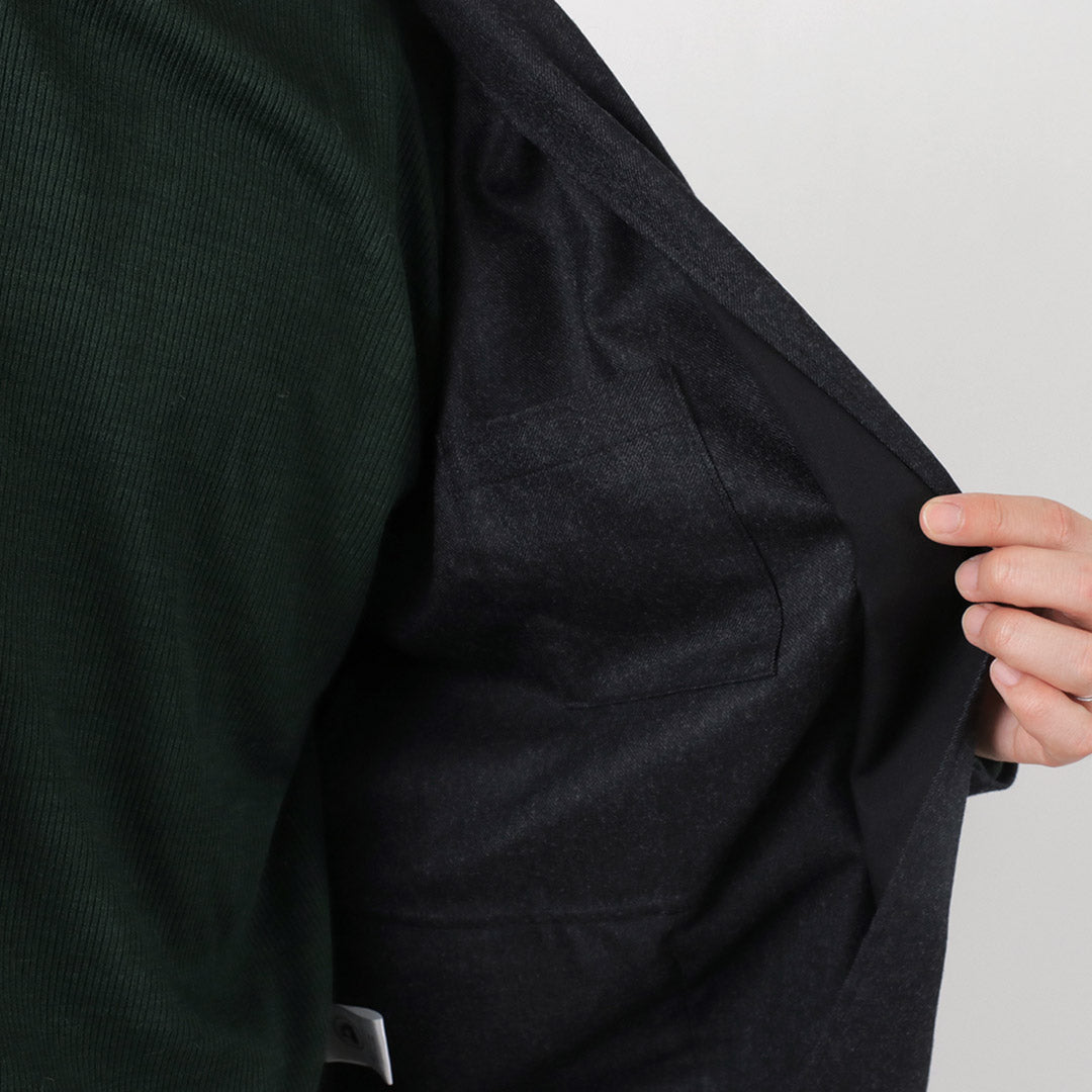 RE MADE IN TOKYO JAPAN（アールイー） ウールフランネル カバーオール ジャケット メンズ ビジネス 細身 ストレッチ WOOL FLANNEL COVER ALL JACKET クリスマス プレゼント ギフト