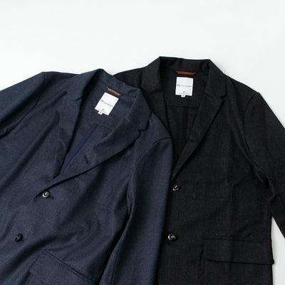RE MADE IN TOKYO JAPAN（アールイー） ウールフランネル カバーオール ジャケット メンズ ビジネス 細身 ストレッチ WOOL FLANNEL COVER ALL JACKET クリスマス プレゼント ギフト