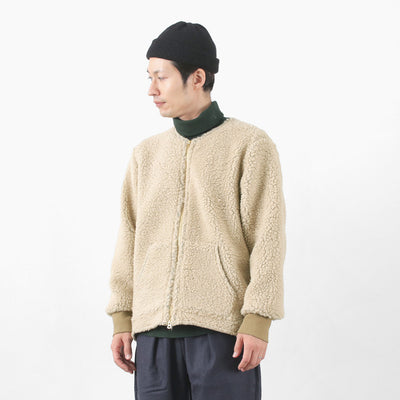 【まとめ買いで最大30％OFFクーポン】【20％OFF】RE MADE IN TOKYO JAPAN（アールイー）ウールシープボア ブルゾン メンズ トップス Wジップ アウター 長袖 毛 日本製 7222A-CT WOOL SHEEP BOA BLOUSON クリスマス プレゼント ギフト【セール】