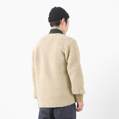【まとめ買いで最大30％OFFクーポン】【20％OFF】RE MADE IN TOKYO JAPAN（アールイー）ウールシープボア ブルゾン メンズ トップス Wジップ アウター 長袖 毛 日本製 7222A-CT WOOL SHEEP BOA BLOUSON クリスマス プレゼント ギフト【セール】