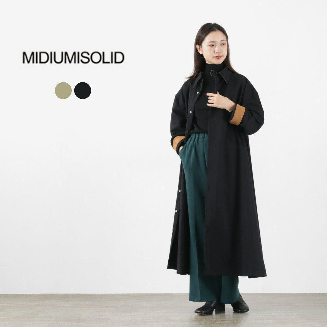 50％OFF】MIDIUMISOLID（ミディウミソリッド） バックフレア シャツ