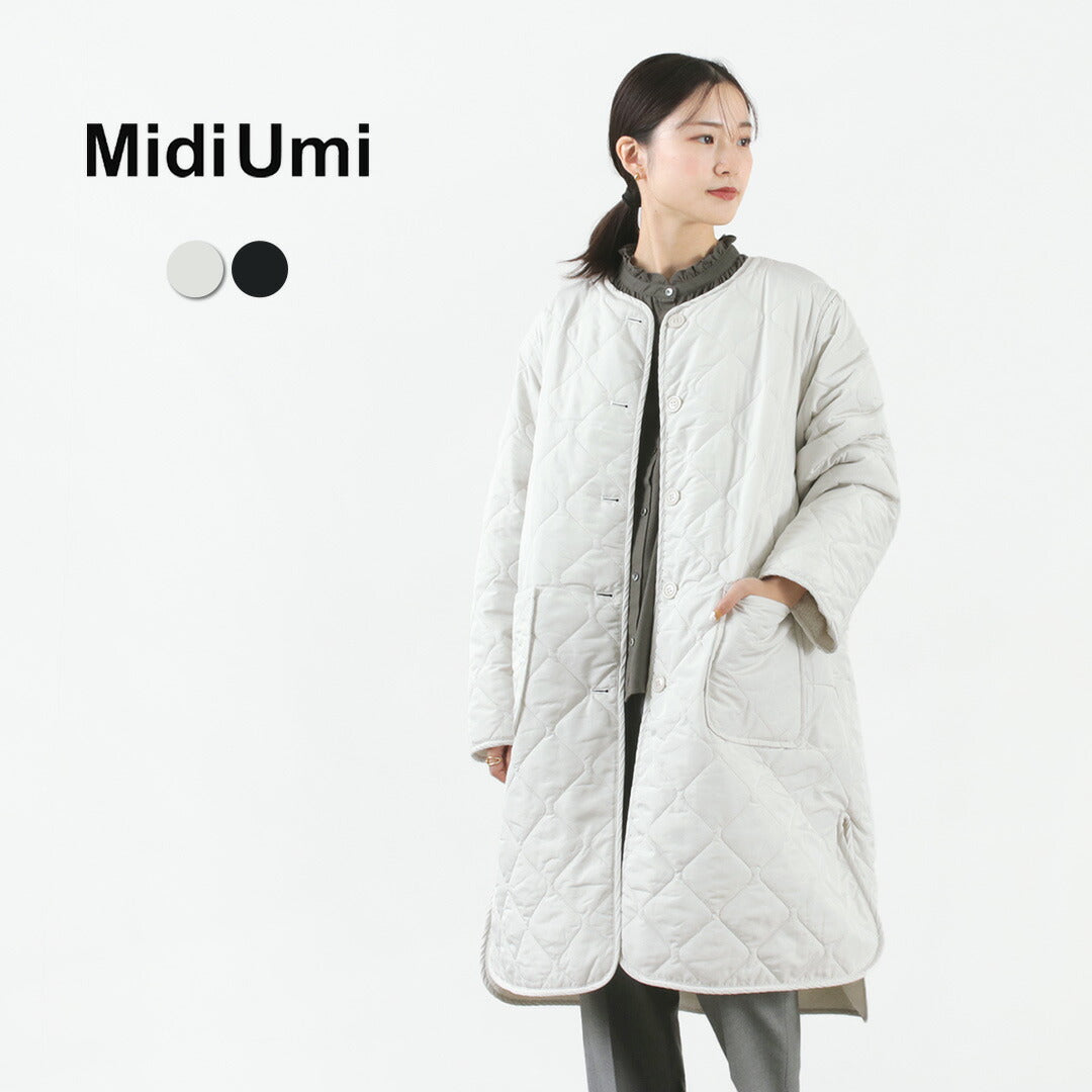 MIDIUMI（ミディウミ） キルティング リバーシブル コート レディース ボア アウター ロング quilting reversible –  ROCOCO ONLINE STORE