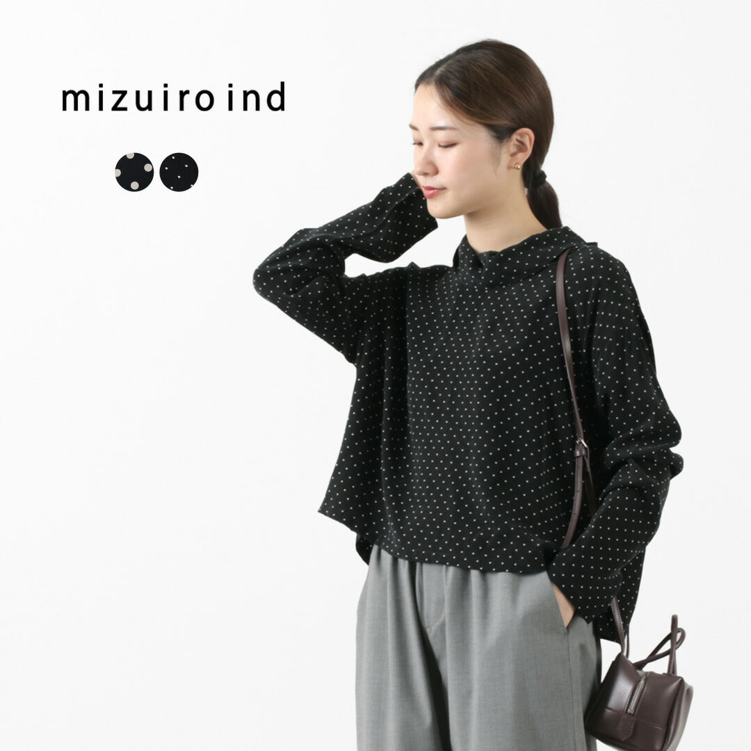 50％OFF】mizuiro ind（ミズイロインド） ドット ハイネック