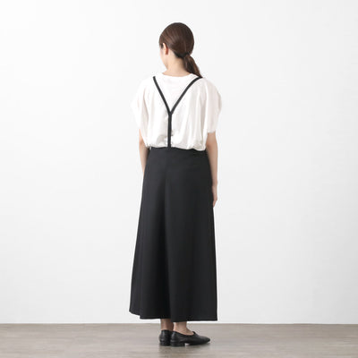 MIZUIRO IND（ミズイロインド） サスペンダー フレアスカート / ロング丈 / 無地 / レディース / 日本製 / 3-260000 / suspenders flare SK