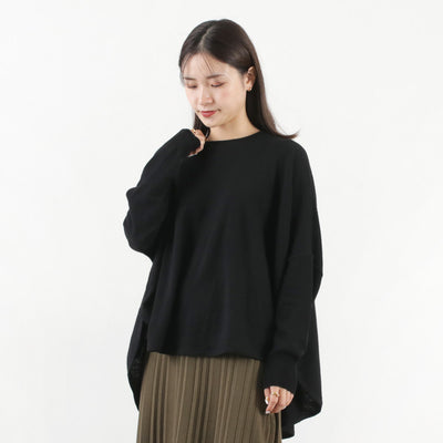 MIZUIRO IND（ミズイロインド） クルーネック フロントシーム プルオーバー レディース トップス ニット 無地 ウール ハイゲージ crew neck front seam P/O クリスマス プレゼント ギフト