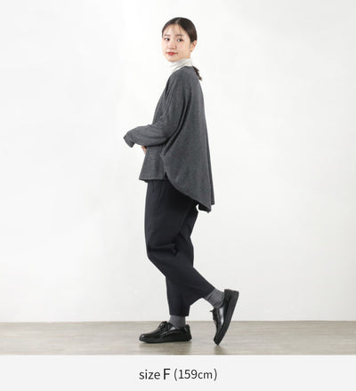 MIZUIRO IND（ミズイロインド） クルーネック フロントシーム プルオーバー レディース トップス ニット 無地 ウール ハイゲージ crew neck front seam P/O クリスマス プレゼント ギフト