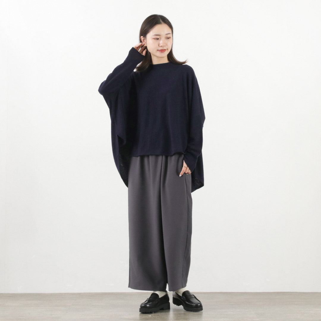 MIZUIRO IND（ミズイロインド） クルーネック フロントシーム プルオーバー レディース トップス ニット 無地 ウール ハイゲージ crew neck front seam P/O クリスマス プレゼント ギフト