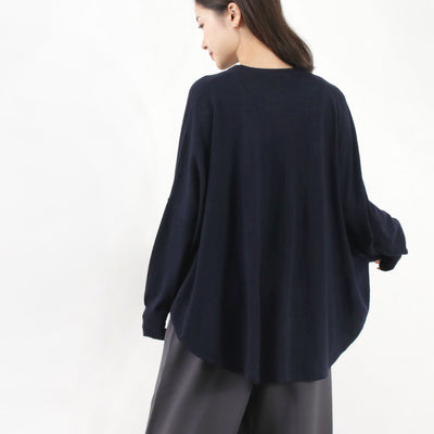 MIZUIRO IND（ミズイロインド） クルーネック フロントシーム プルオーバー レディース トップス ニット 無地 ウール ハイゲージ crew neck front seam P/O クリスマス プレゼント ギフト
