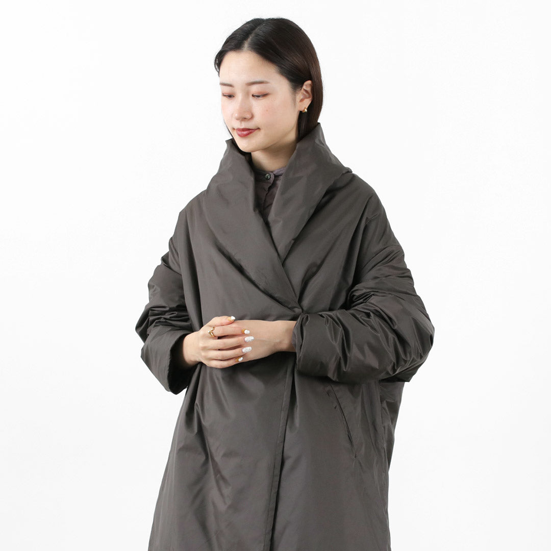 MIZUIRO IND（ミズイロインド） ドレープロング ライトダウンコート レディース アウター ロング キレイめ drape long light  down CT