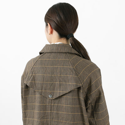 【まとめ買いで最大30％OFFクーポン】【30％OFF】TISSU（ティシュ） 先染めチェック ハイデンシティ エフォートレス トレンチコート レディース アウター ロング 綿 コットン リネン カジュアル 日本製 liou【セール】 クリスマス プレゼント ギフト