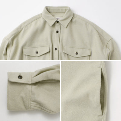 【まとめ買いで最大30％OFFクーポン】【50％OFF】UNIVERSAL TISSU（ユニバーサルティシュ） ウールカシミヤビーバー ミリタリーシャツ レディース アウター ジャケット コート 長め ロング 長袖 日本製【セール】 クリスマス プレゼント ギフト