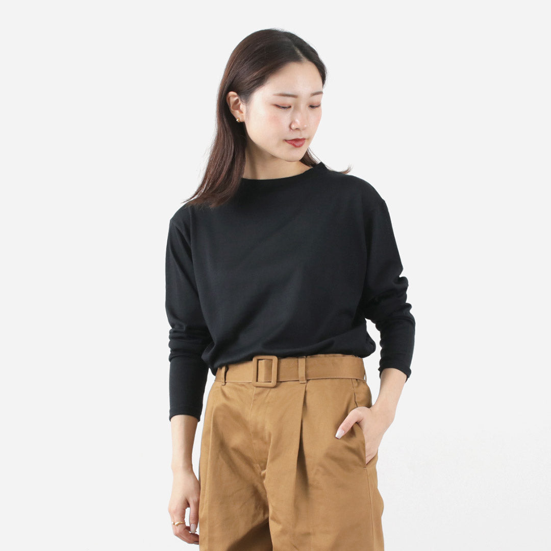 50％OFF】LAITERIE（レイトリー） WOOL天竺 モックネック プルオーバー