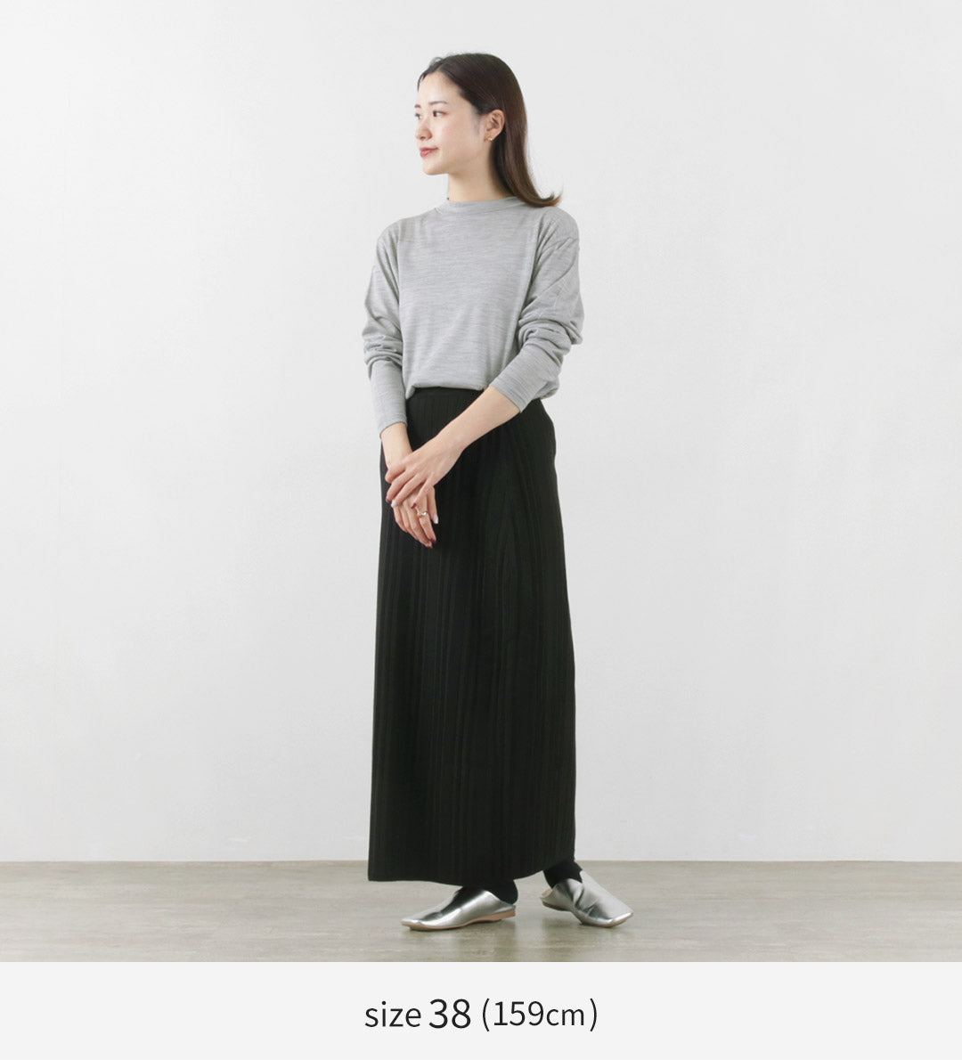50％OFF】LAITERIE（レイトリー） WOOL天竺 モックネック プルオーバー