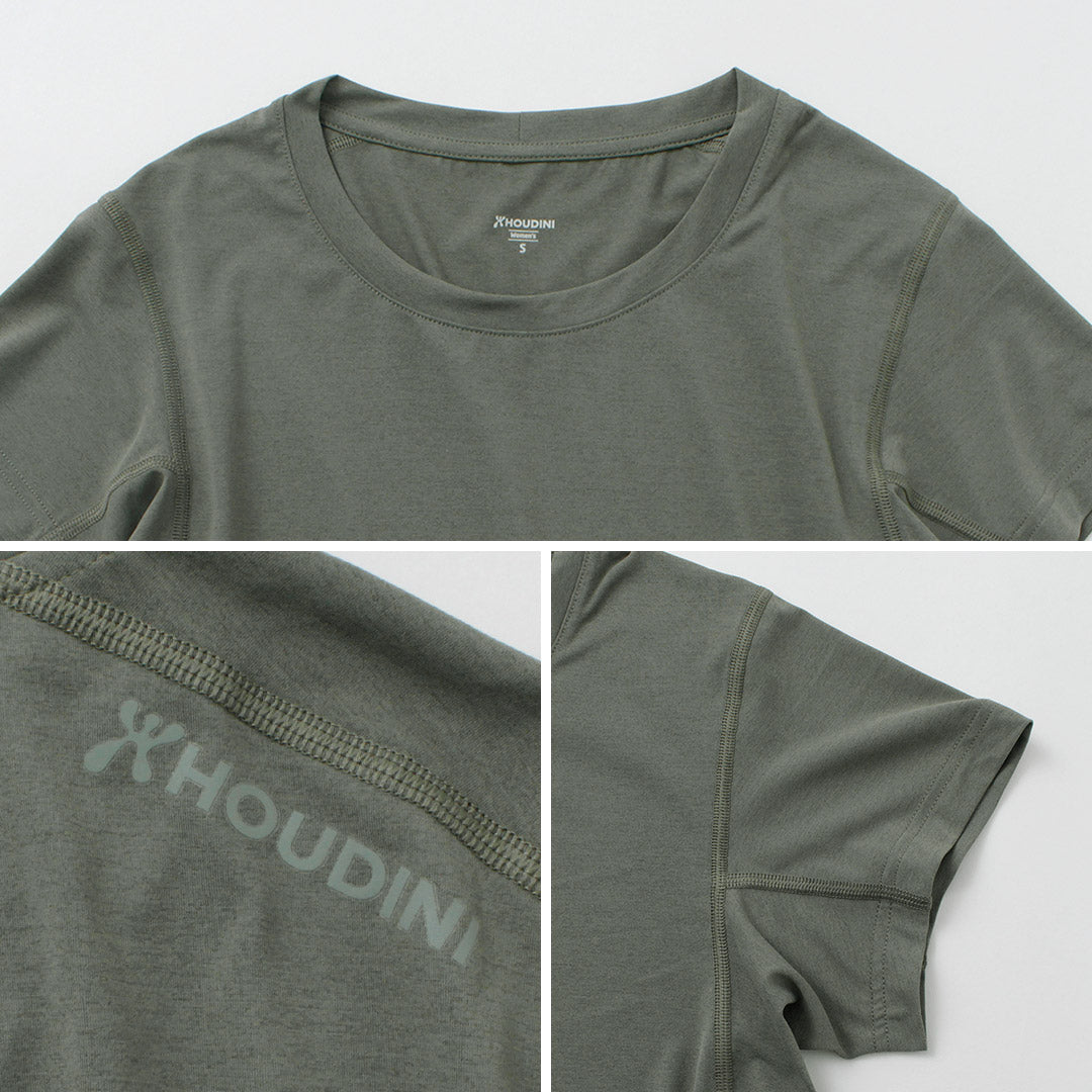 HOUDINI（フーディニ） WS ペースエアー Tee / レディース トップス Tシャツ 半袖 無地 WS Pace Air Tee