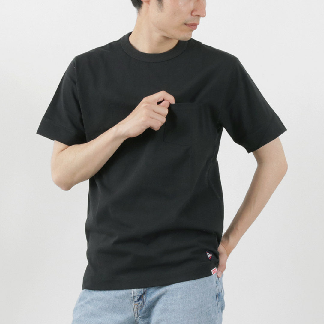 【期間限定30％OFF】FELCO × HEALTH KNIT（フェルコ × ヘルスニット） クルーネックポケットTシャツ / 半袖 綿 コットン 抗菌防臭 吸汗速乾 無地 メンズ