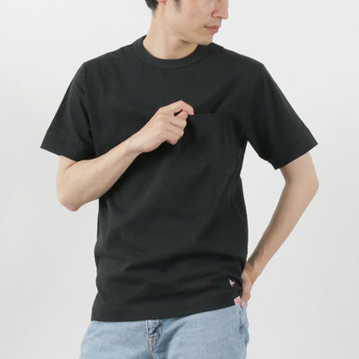 【期間限定30％OFF】FELCO × HEALTH KNIT（フェルコ × ヘルスニット） クルーネックポケットTシャツ / 半袖 綿 コットン 抗菌防臭 吸汗速乾 無地 メンズ