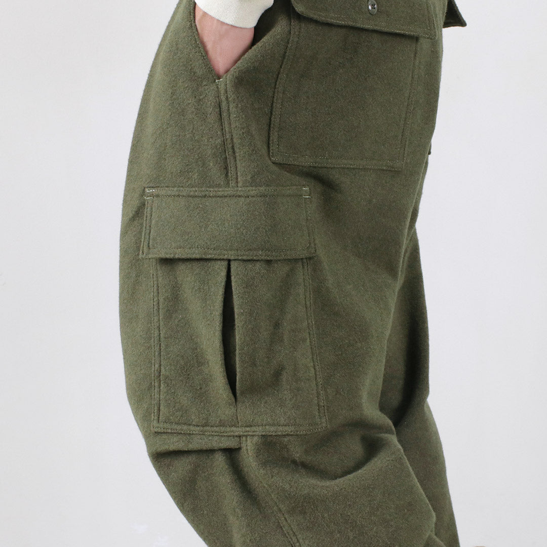 【30％OFF】MELPLE（メイプル） バークリー カーゴパンツ メンズ ミリタリー M65 日本製 ワイドパンツ 大きめ Berkeley Cargo Pants【セール】