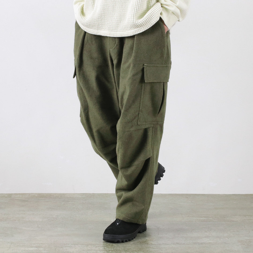 【30％OFF】MELPLE（メイプル） バークリー カーゴパンツ メンズ ミリタリー M65 日本製 ワイドパンツ 大きめ Berkeley Cargo Pants【セール】