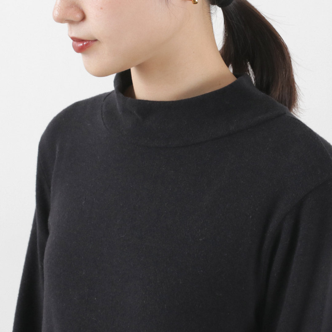 KELEN（ケレン） ハイネックトップス メローヘム レディース カットソー インナー ロンT 長袖 NOIR HIGH NECK TOPS