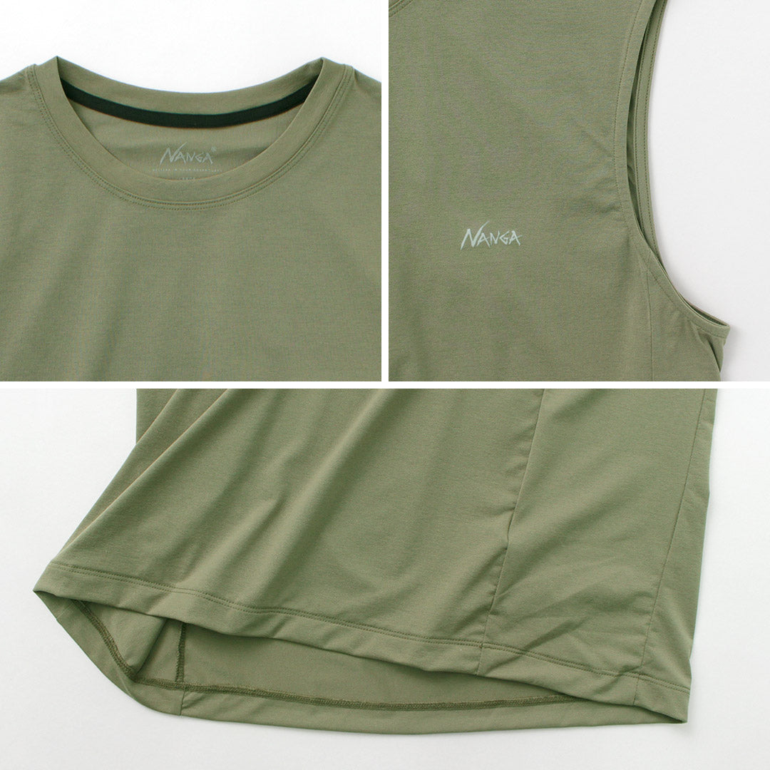 NANGA（ナンガ） ドライベース レイヤーノースリーブ / メンズ タンクトップ 速乾 インナー 下着 肌着 ストレッチ 伸縮 DRY BASE LAYER NO SLEEVE TEE