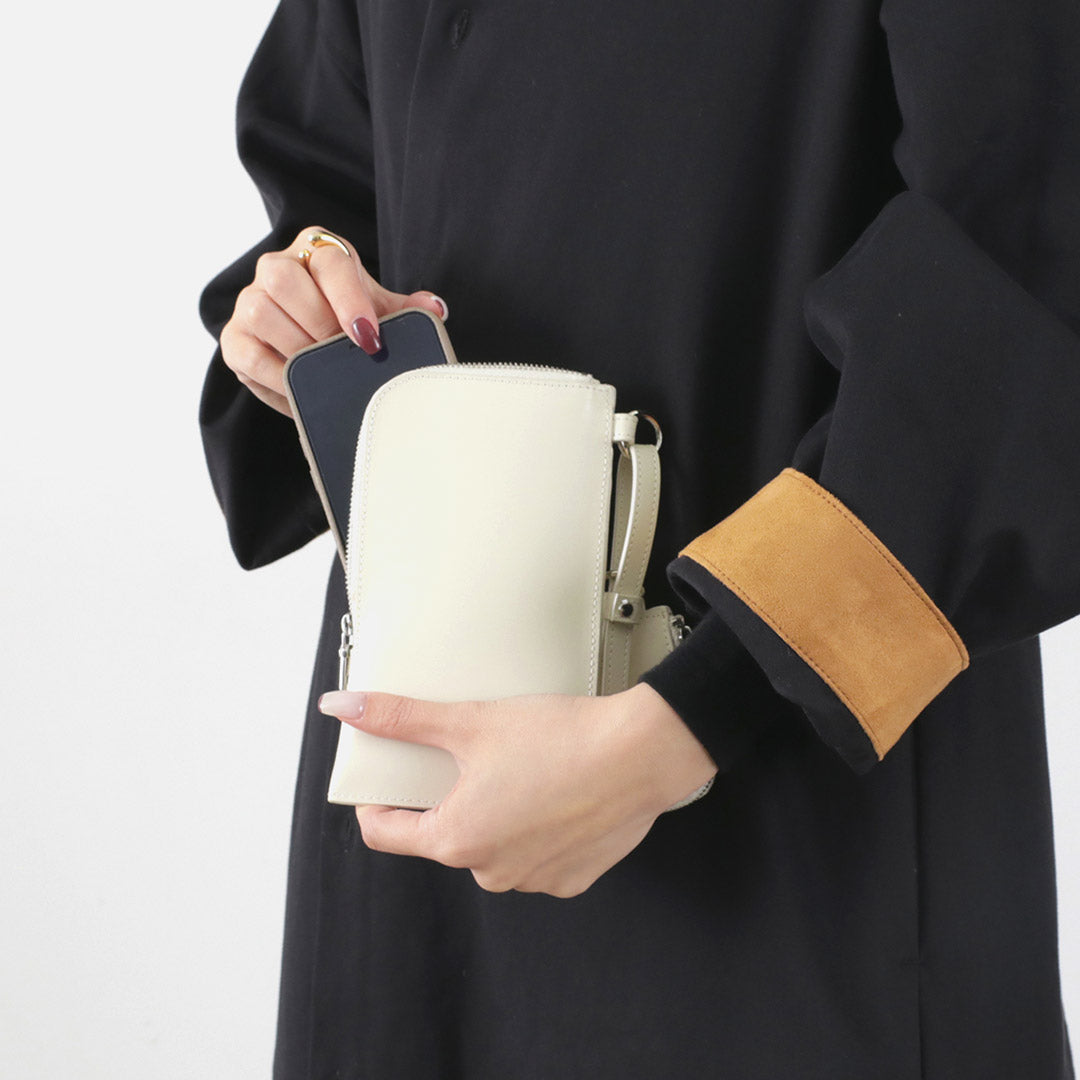 【まとめ買いで最大30％OFFクーポン】【30％OFF】YAHKI（ヤーキ） ダブルポーチ / W FACE レディース スマホケース ポーチ 小物入れ 小さめ レザー プレゼント ギフト【セール】 クリスマス プレゼント ギフト
