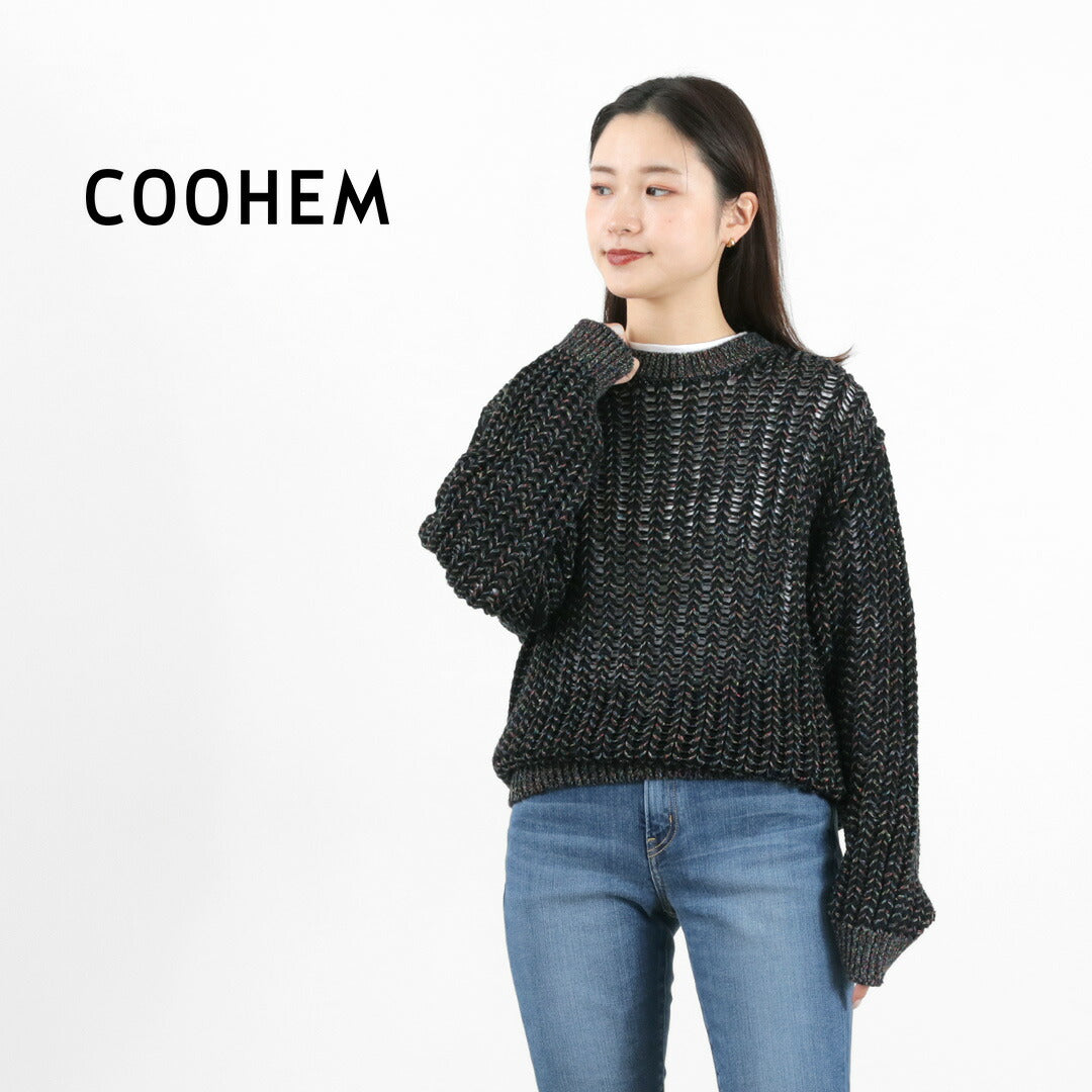 COOHEM（コーヘン） ネップカラーニットプルオーバー レディース