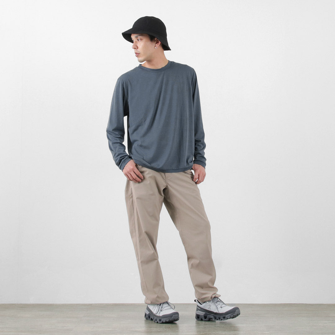 MOUNTAIN EQUIPMENT（マウンテンイクィップメント） ロングスリーブ リブ Tシャツ / メンズ トップス カットソー ロンT 長袖 無地 LONG SLEEVED RIB TEE