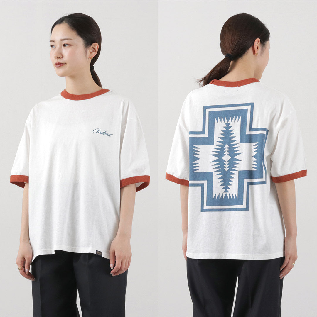 PENDLETON（ペンドルトン） S/S リンガーTシャツ ハーディング / 半袖 メンズ レディース ロゴ プリント 綿 コットン S/S Ringer TEE Harding