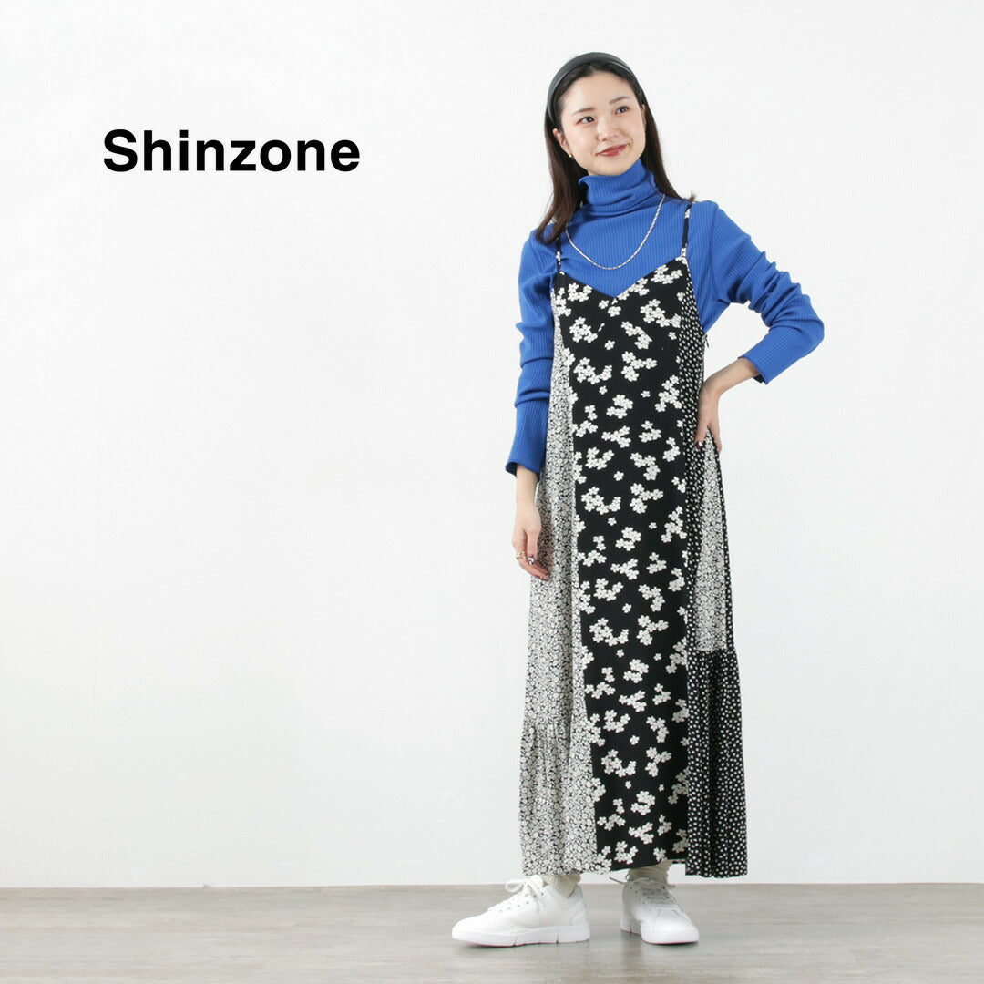 SHINZONE（シンゾーン） パッチ ワンピース / レディース ロング丈 きれいめ 花柄 日本製 23SMSOP01 PATCHED OP