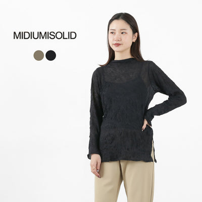 MIDIUMISOLID（ミディウミソリッド） シースルー ハイネック インナー /  レディース トップス 長袖 シア? see-through h/neck inner クリスマス プレゼント ギフト