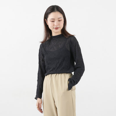 MIDIUMISOLID（ミディウミソリッド） シースルー ハイネック インナー /  レディース トップス 長袖 シア? see-through h/neck inner クリスマス プレゼント ギフト