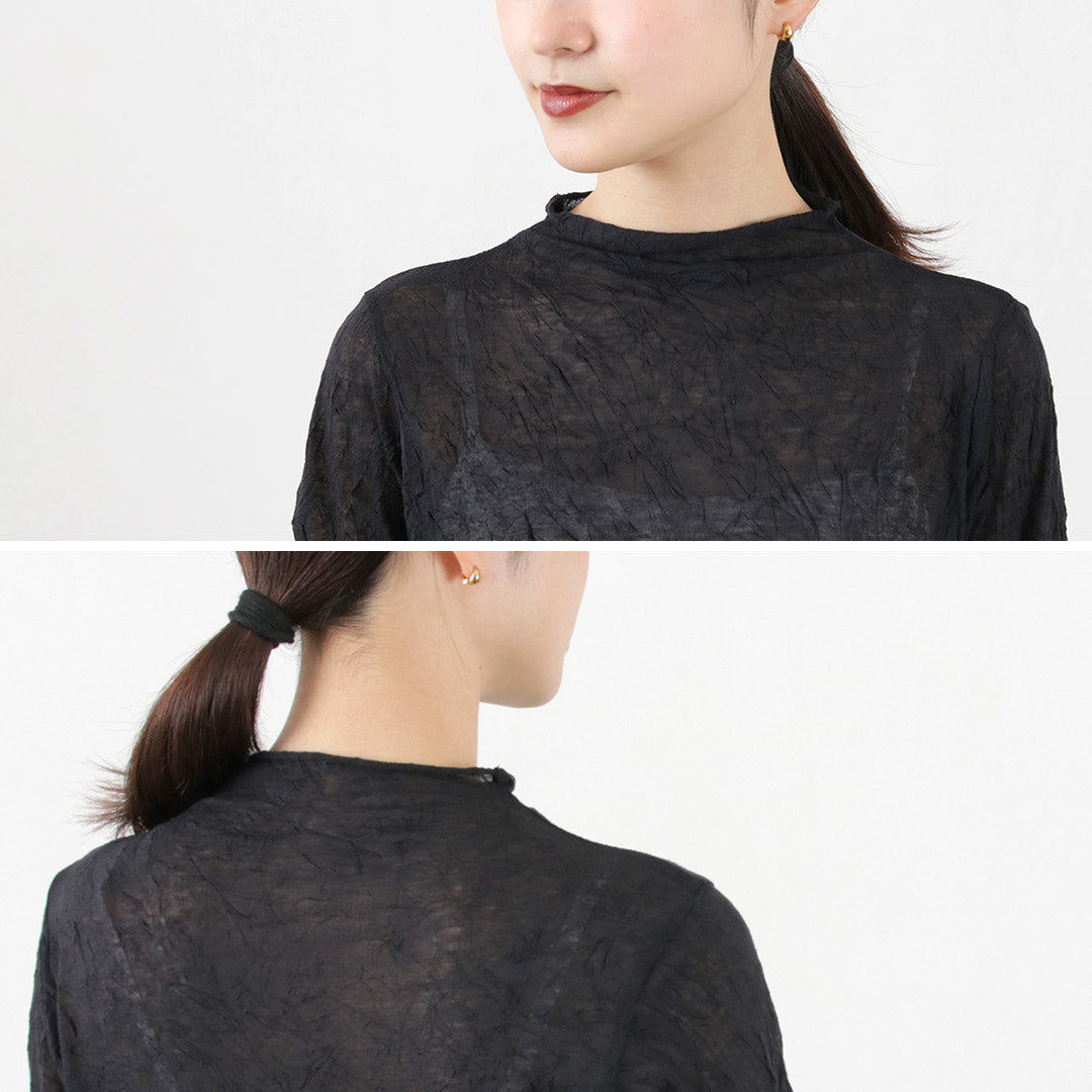 MIDIUMISOLID（ミディウミソリッド） シースルー ハイネック インナー /  レディース トップス 長袖 シア? see-through h/neck inner クリスマス プレゼント ギフト