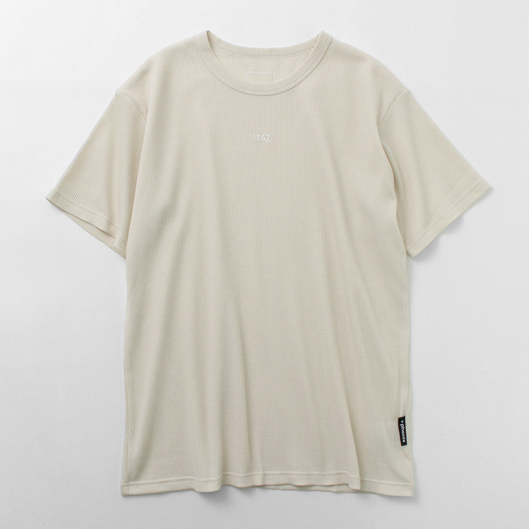 ＋phenix（プラスフェニックス）ワッフル37.5Tシャツ/メンズ半袖クルーネック防臭サーマルWaffle37.5Tee