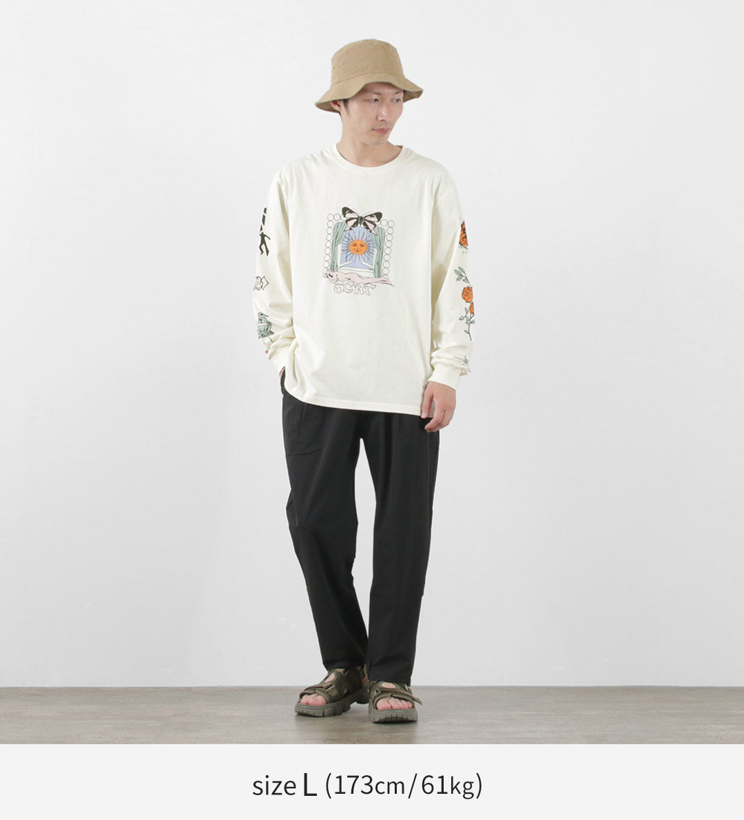 STAY CREATIVE Co.（ステイクリエイティブ） ウィンドウ ロングスリーブ Tシャツ / メンズ 長袖 ロンT プリント 綿 Window Long Sleeve Tee