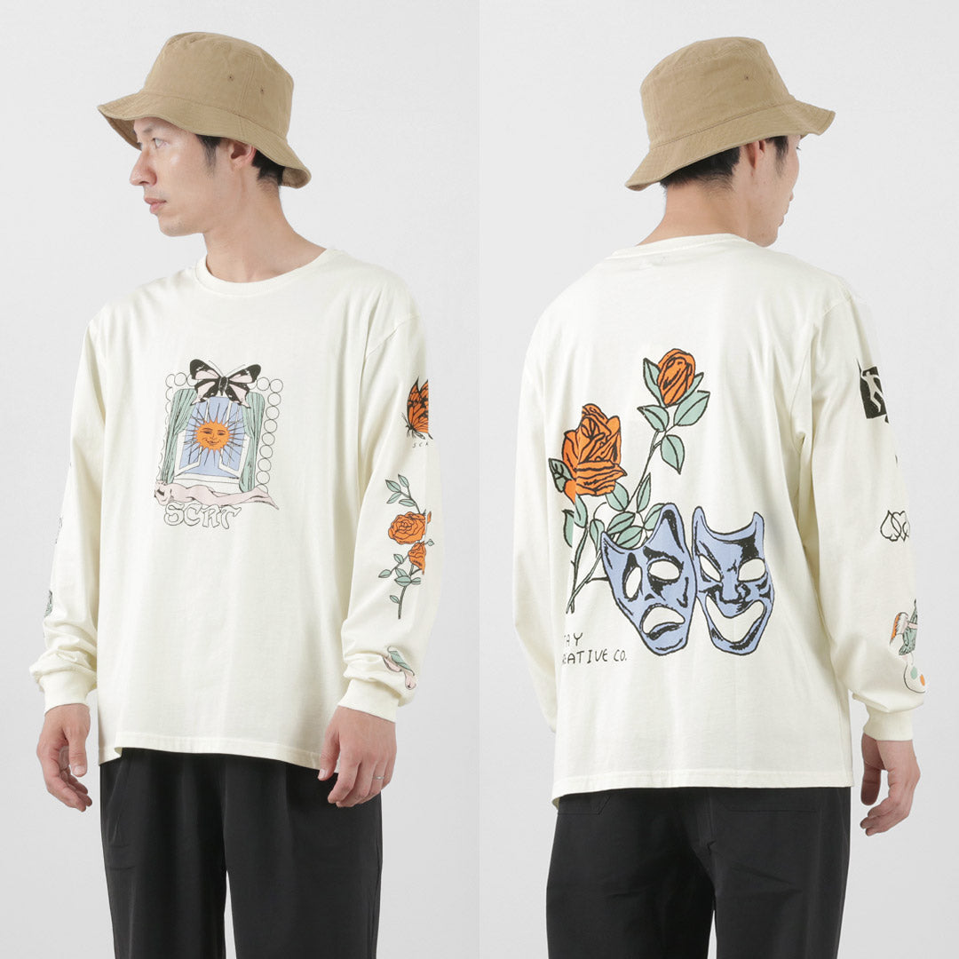 STAY CREATIVE Co.（ステイクリエイティブ） ウィンドウ ロングスリーブ Tシャツ / メンズ 長袖 ロンT プリント 綿 Window Long Sleeve Tee