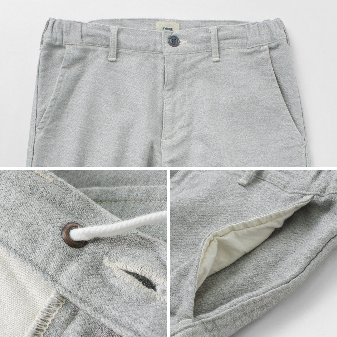 FOB FACTORY（FOBファクトリー） F0520 リラックス スウェットパンツ イージー アンクル丈 9分 メンズ スリム 日本製 RELAX SWEAT PANTS