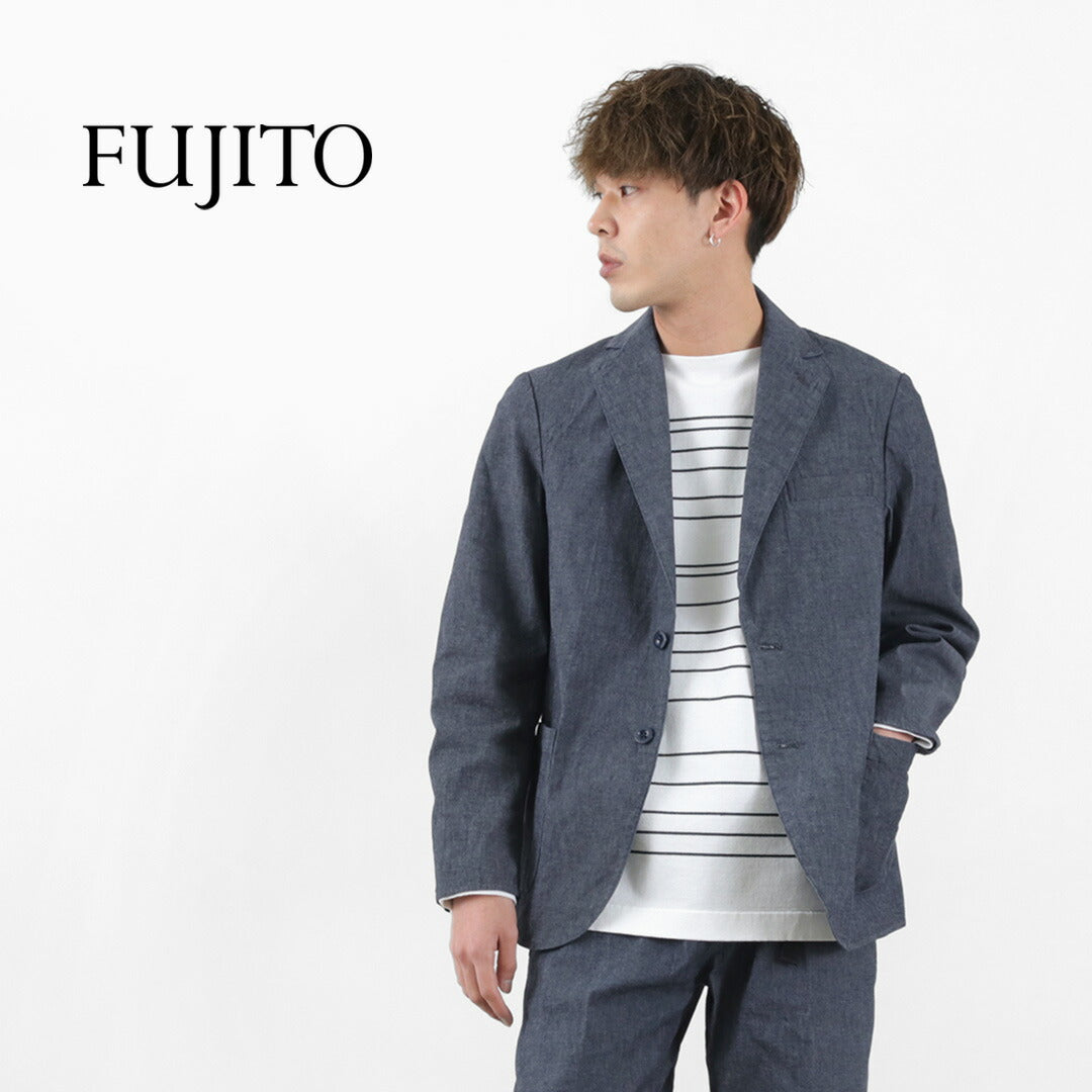 FUJITO（フジト） ナウン ジャケット / メンズ 20周年記念 テーラード ストレッチ 2つボタン セットアップ 日本製 N.O.UN Jacket