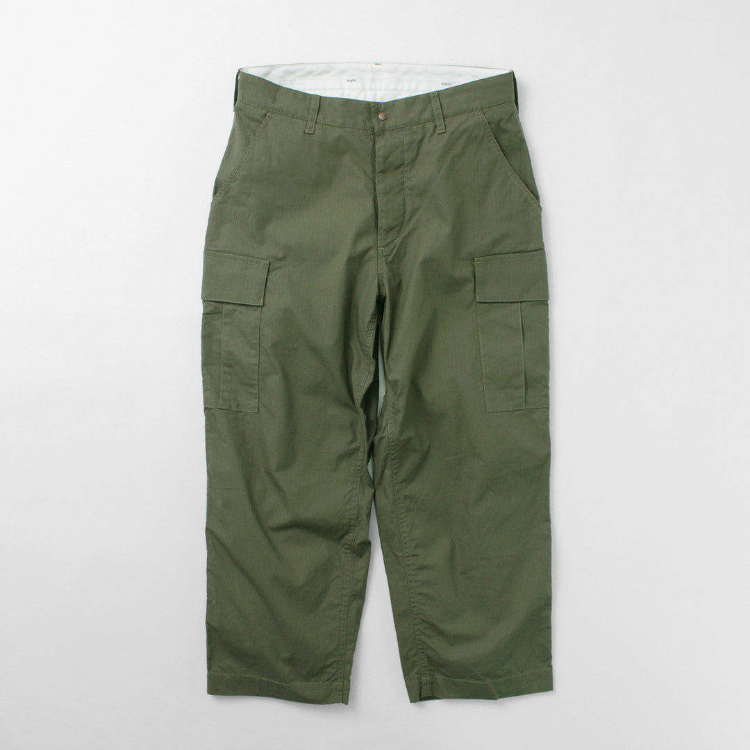 FUJITO（フジト） カーゴパンツ / メンズ 綿 コットン リップストップ ミリタリー ワイド Cargo Pants