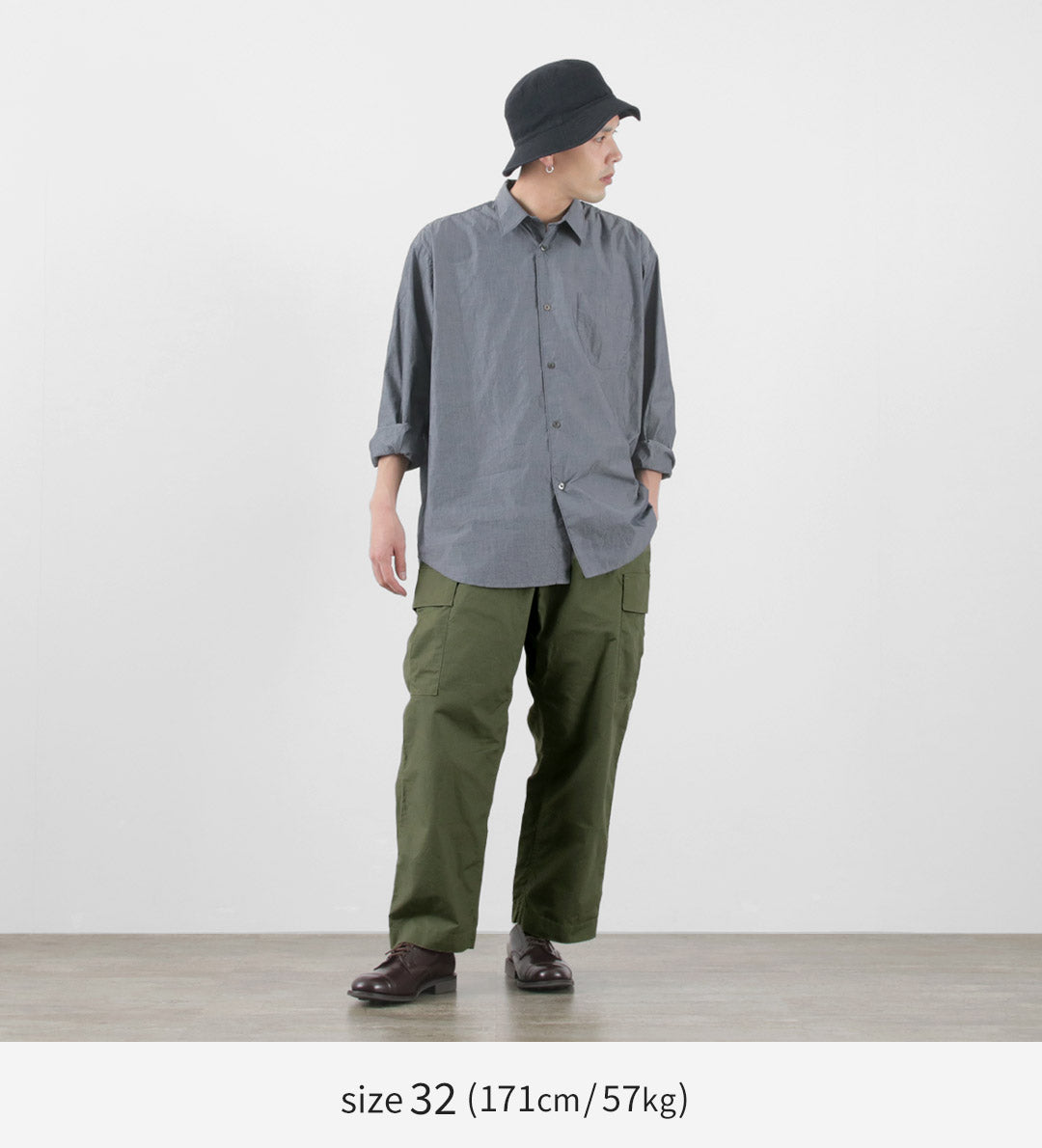 FUJITO（フジト） カーゴパンツ / メンズ 綿 コットン リップストップ ミリタリー ワイド Cargo Pants