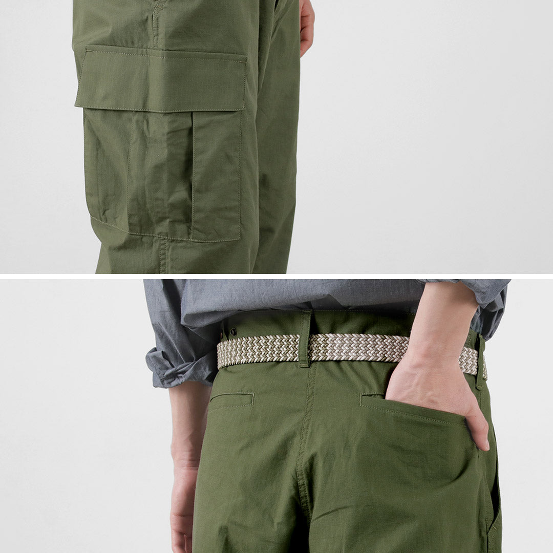 FUJITO（フジト） カーゴパンツ / メンズ 綿 コットン リップストップ ミリタリー ワイド Cargo Pants