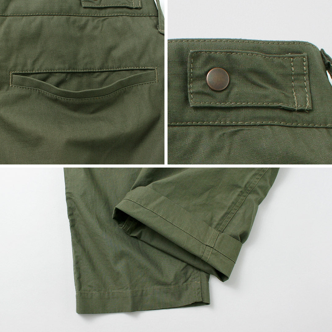 FUJITO（フジト） カーゴパンツ / メンズ 綿 コットン リップストップ ミリタリー ワイド Cargo Pants