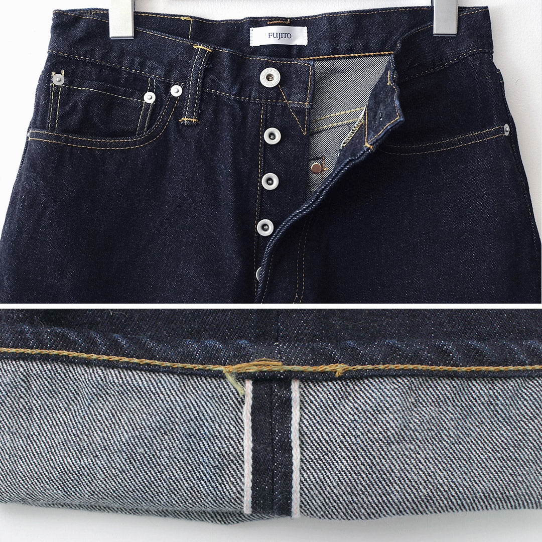 FUJITO（フジト） エイサー デニムジーンズ メンズ デニムパンツ Gパン ジーパン ボタンフライ 日本製 Acer Denim Jeans