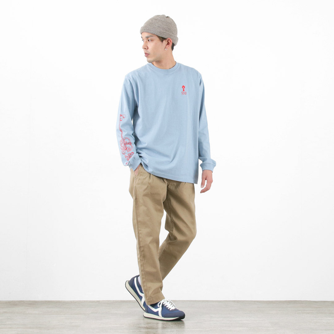 【まとめ買いで最大30％OFFクーポン】【20％OFF】FUJITO（フジト） ロングスリーブ Tシャツ unleash / メンズ カットソー ロンT プリント【セール】 クリスマス プレゼント ギフト