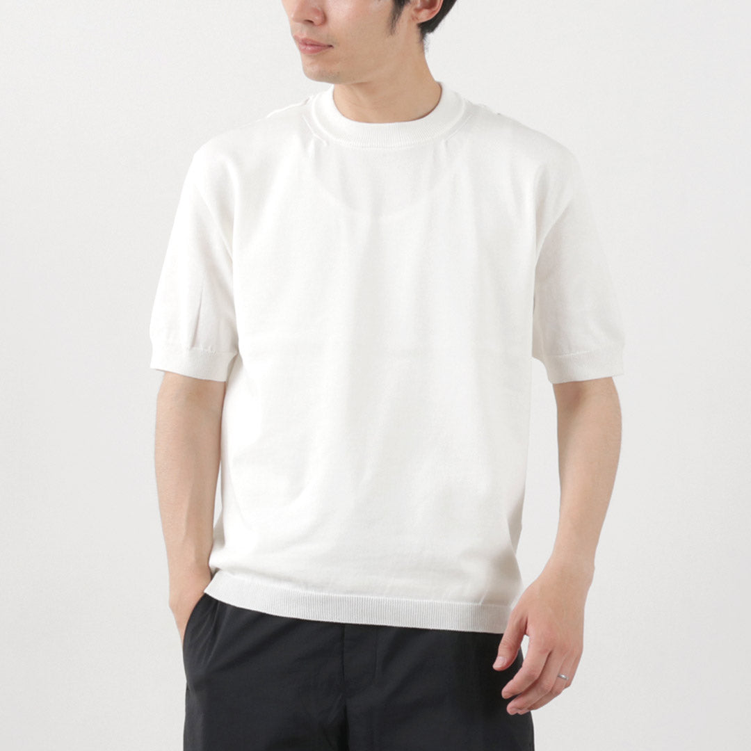 【20％OFF】SOGLIA（ソリア） コットン フィット シームレス ニットTシャツ